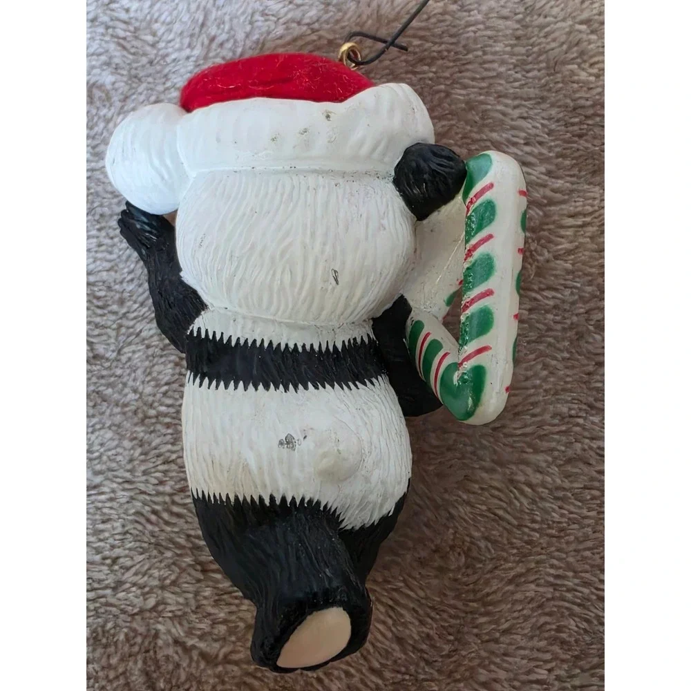 1994 Hallmark Keepsake Ornament Child's 4th Christmas Panda Bear Candy Cane Box